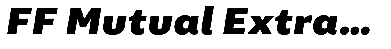 FF Mutual ExtraBold Italic